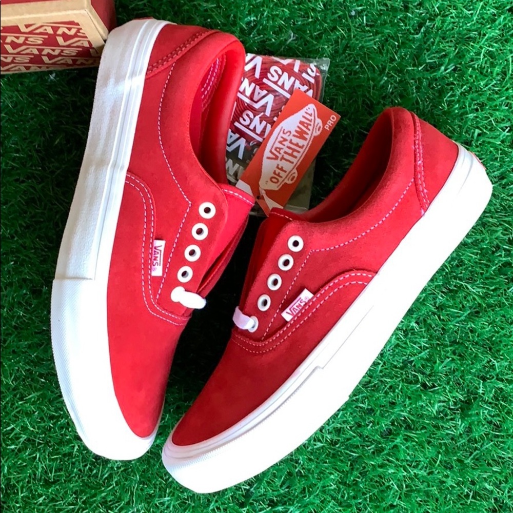 VANS ERA PRO SUEDE RED/WHITE Men’s - Picture 6 of 16